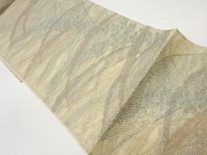  紗 洛陽織物製　雪芝に萩模様織出し袋帯